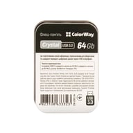 USB флеш накопичувач ColorWay 64GB ColorWay Crystal USB 3.0 (CW-USBCL64) - фото 4