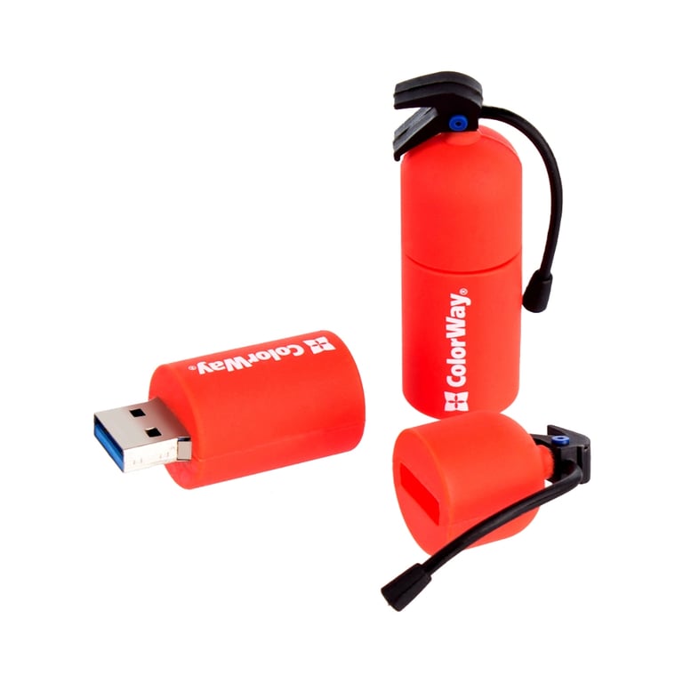 USB флеш накопичувач ColorWay Fire 64 GB USB 3.0 Red (CW-USBFE64) - фото 3