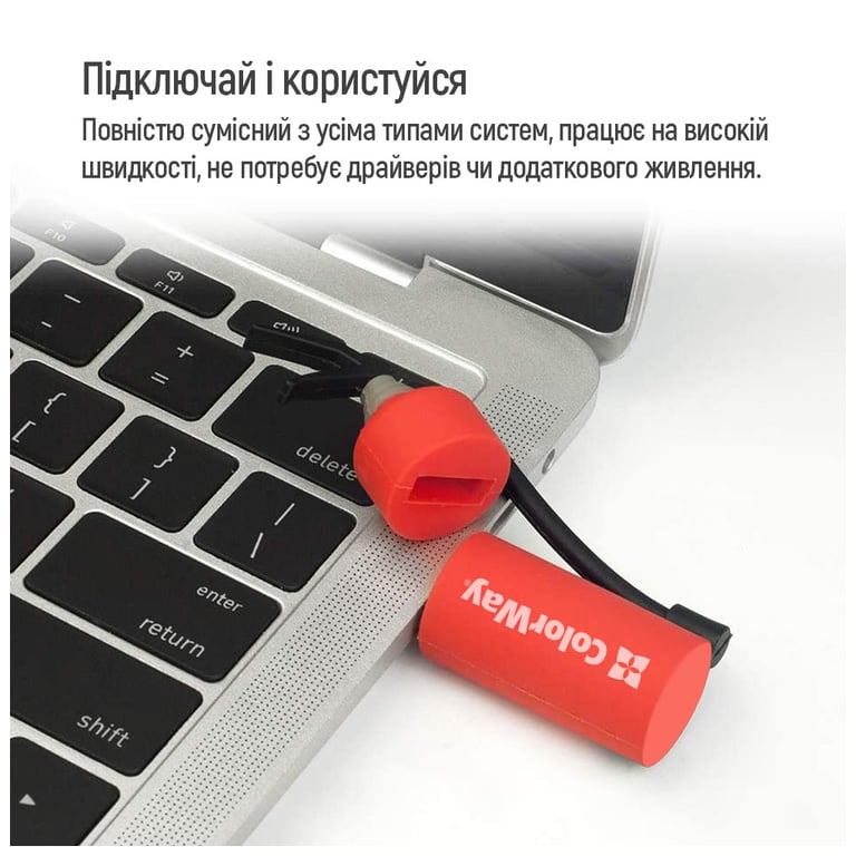 USB флеш накопичувач ColorWay Fire 64 GB USB 3.0 Red (CW-USBFE64) - фото 9