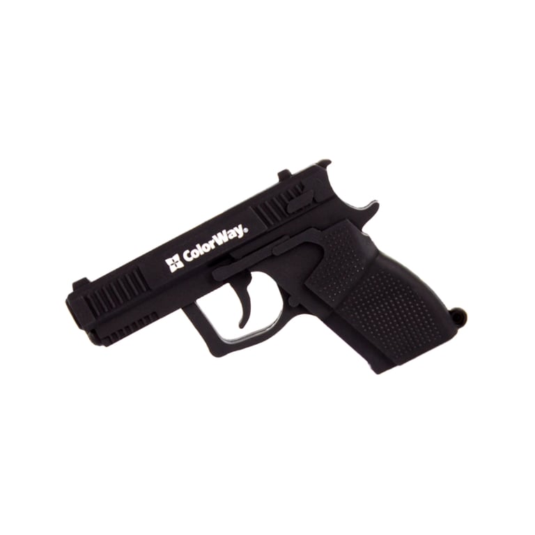 USB флеш накопичувач ColorWay Pistol 64 GB 3.0 Black (CW-USBPL64) - фото 1