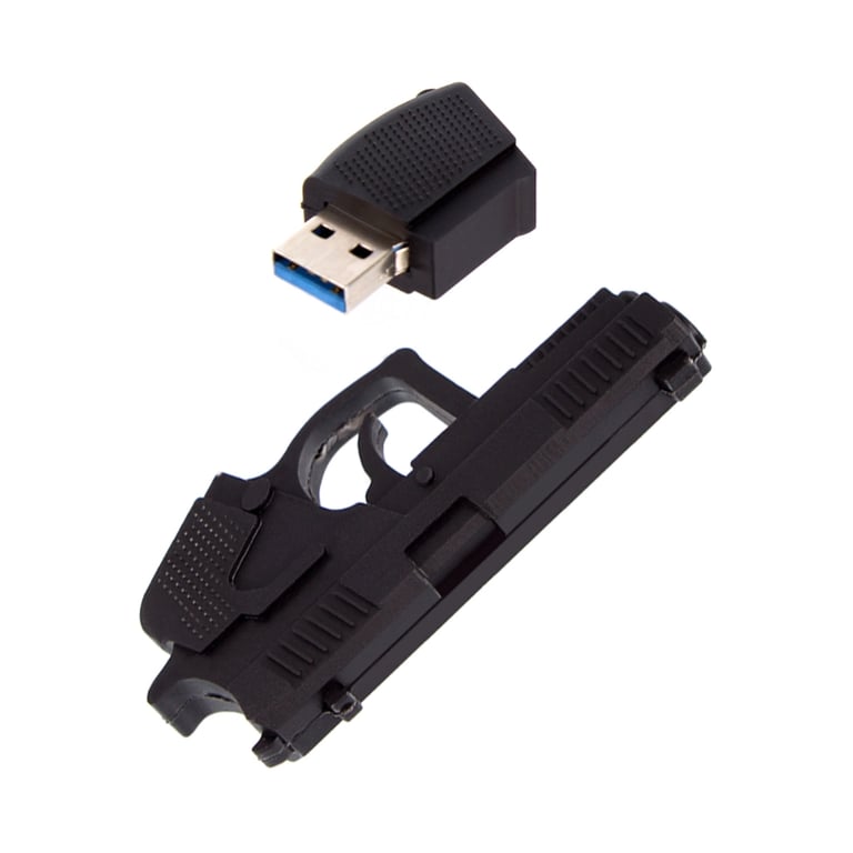 USB флеш накопичувач ColorWay Pistol 64 GB 3.0 Black (CW-USBPL64) - фото 3