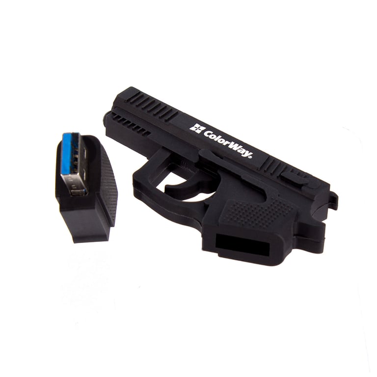 USB флеш накопичувач ColorWay Pistol 64 GB 3.0 Black (CW-USBPL64) - фото 5