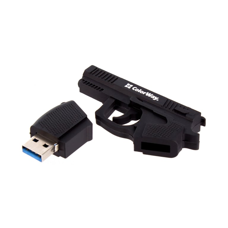 USB флеш накопичувач ColorWay Pistol 64 GB 3.0 Black (CW-USBPL64) - фото 6