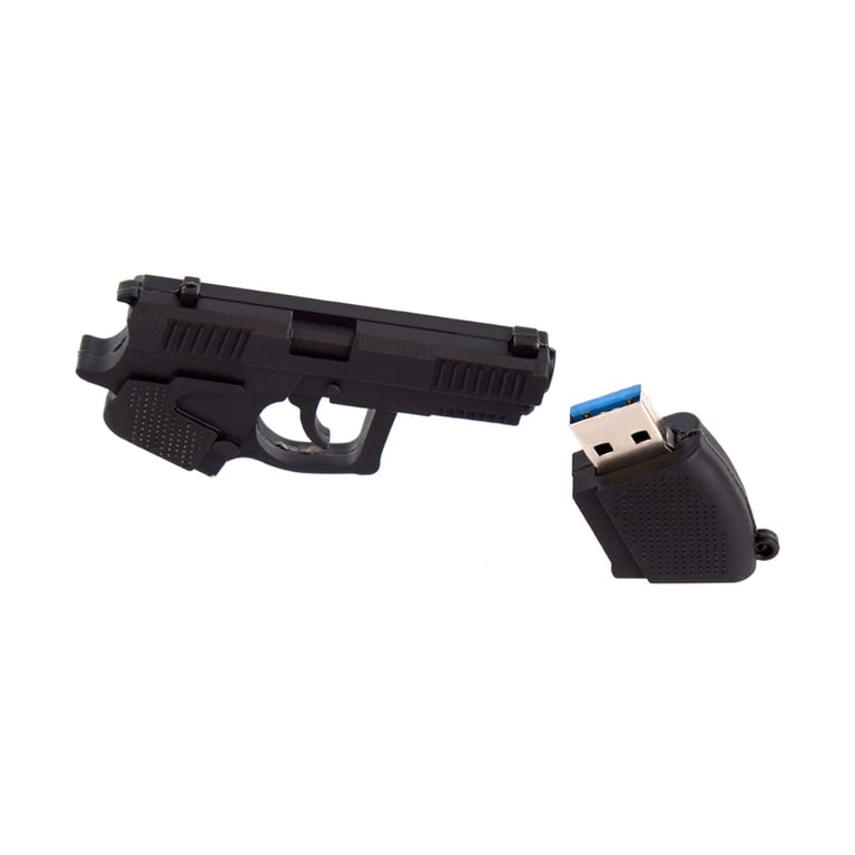 USB флеш накопичувач ColorWay Pistol 64 GB 3.0 Black (CW-USBPL64) - фото 7