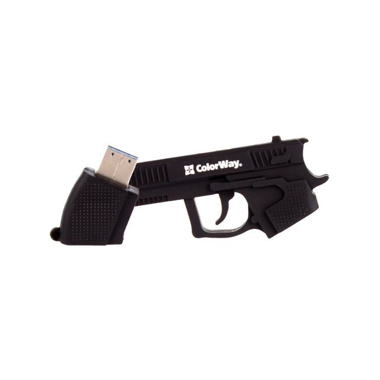 USB флеш накопичувач ColorWay Pistol 64 GB 3.0 Black (CW-USBPL64) - фото 9