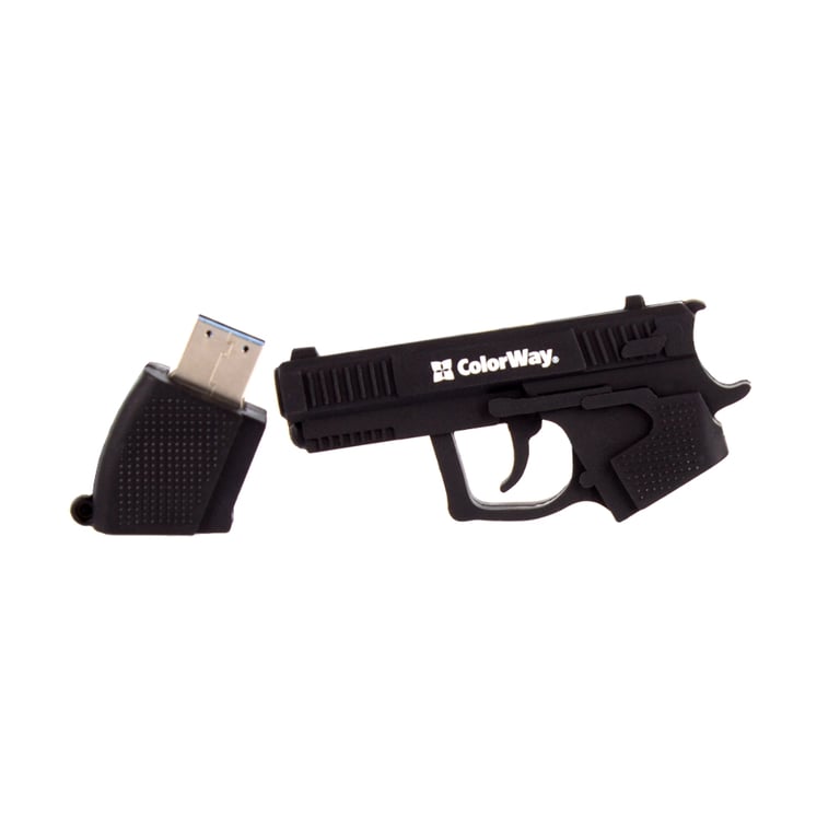 USB флеш накопичувач ColorWay Pistol 64 GB 3.0 Black (CW-USBPL64) - фото 10