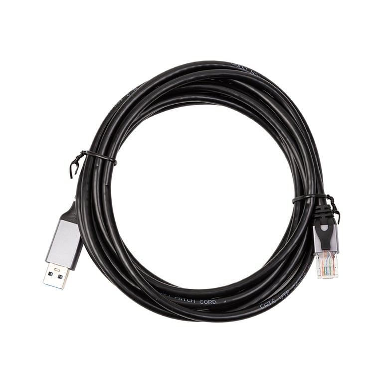 Дата кабель USB AM to RJ45 Ethernet 3.0m CAT6 UTP PowerPlant (CA914999) - фото 1