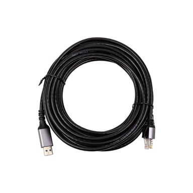Дата кабель USB AM to RJ45 Ethernet 7.5m CAT6 UTP PowerPlant (CA915019) - фото 1