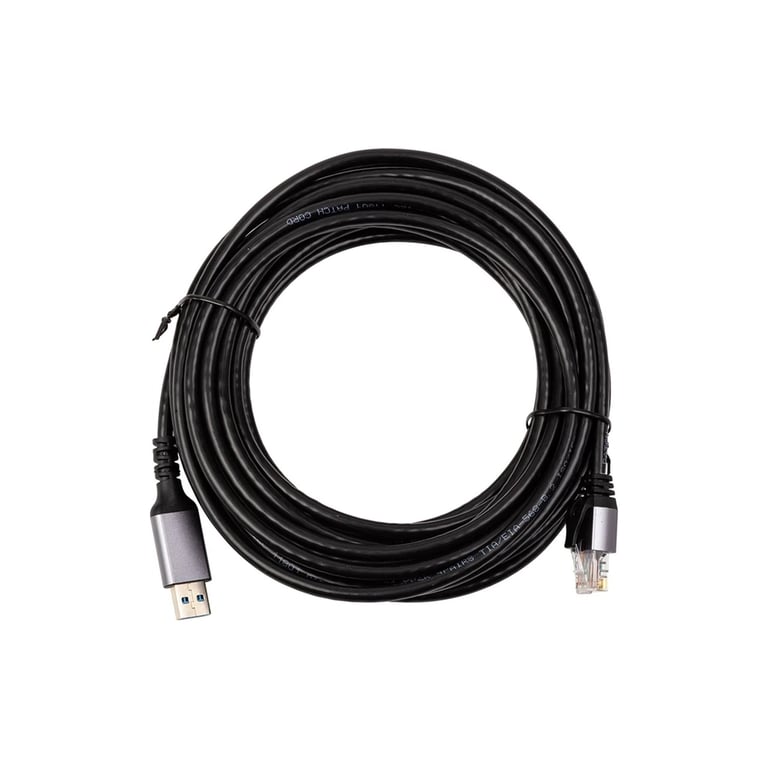Дата кабель USB AM to RJ45 Ethernet 7.5m CAT6 UTP PowerPlant (CA915019) - фото 1