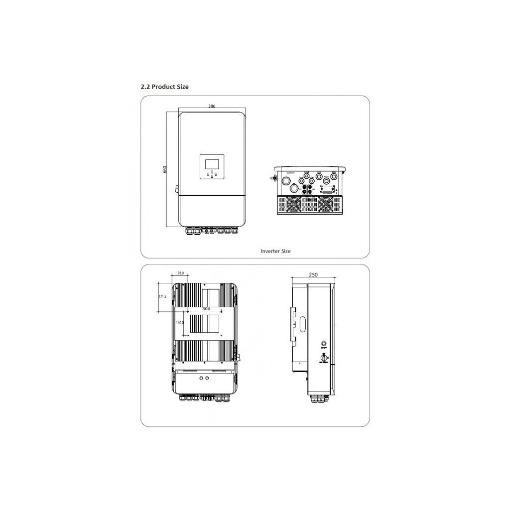 Сонячний інвертор Deye SUN-10K-SG05LP3-EU-SM2 10kW WiFi (SUN-10K-SG05LP3-EU-SM2) - фото 4 Сонячний інвертор Deye SUN-10K-SG05LP3-EU-SM2 10kW WiFi (SUN-10K-SG05LP3-EU-SM2) - фото 4