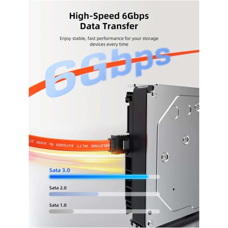 Кабель для передачі даних SATA III 0.5m Cabletime (CA915897) - фото 4