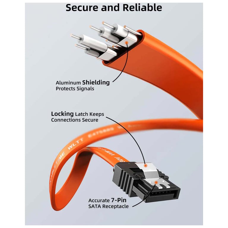 Кабель для передачі даних SATA III 0.5m Cabletime (CA915897) - фото 5