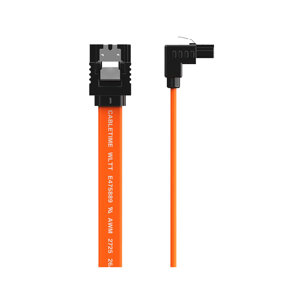 Кабель для передачі даних SATA III 0.5m 90° corner Cabletime (CA915903)