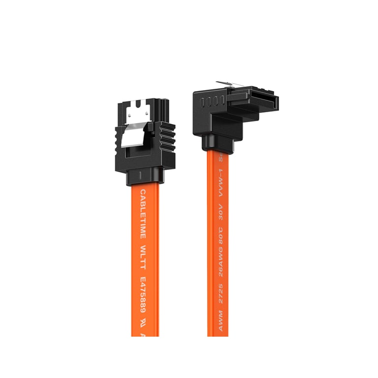 Кабель для передачі даних SATA III 0.5m 90° corner Cabletime (CA915903) - фото 2