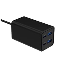 Зарядний пристрій Gembird 2xUSB-C PD65W + 2xUSB QC3.0 30W black (TA-UC-2A2C-PD65-01-BK) - фото 4