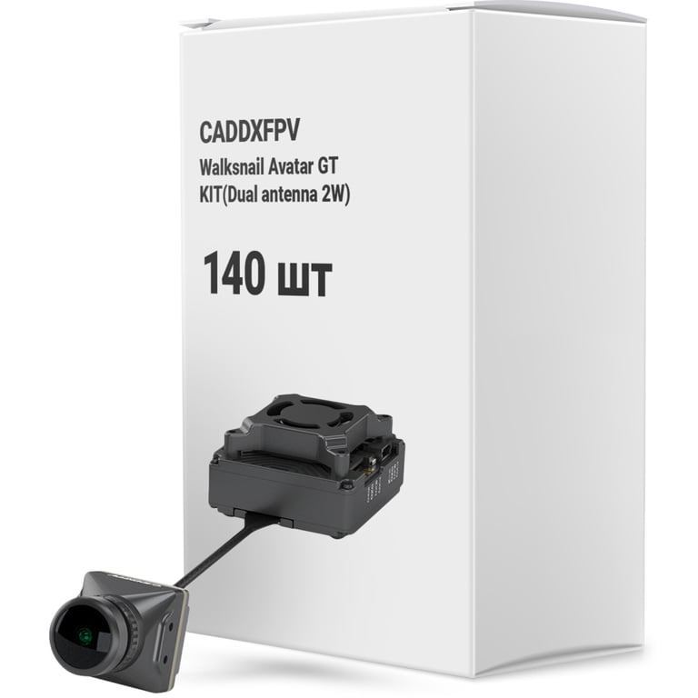 Відеосистема FPV CADDXFPV Walksnail Avatar GT KIT(Dual antenna 2W) упаковка 140 шт. (WN12-2W14BBOX140) - фото 1