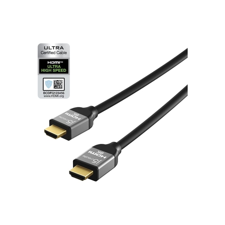 Кабель мультимедійний HDMI M to HDMI M 2.0m V2.1 8K 60Hz HDR10 HLG 48Gbp J5create (JDC53-N) - фото 2