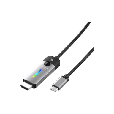 Кабель мультимедійний USB-C to HDMI M 1.8m 8K 60Hz LED RGB J5create (JCC157-N) - фото 1
