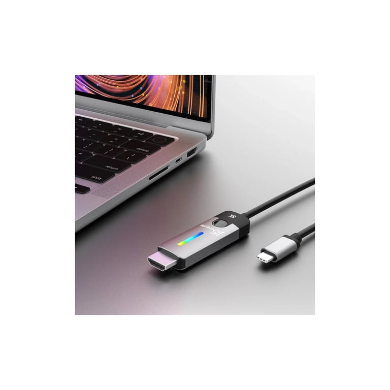 Кабель мультимедійний USB-C to HDMI M 1.8m 8K 60Hz LED RGB J5create (JCC157-N) - фото 4