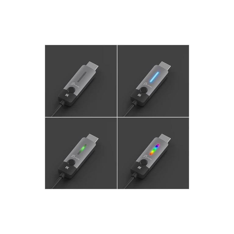 Кабель мультимедійний USB-C to HDMI M 1.8m 8K 60Hz LED RGB J5create (JCC157-N) - фото 5