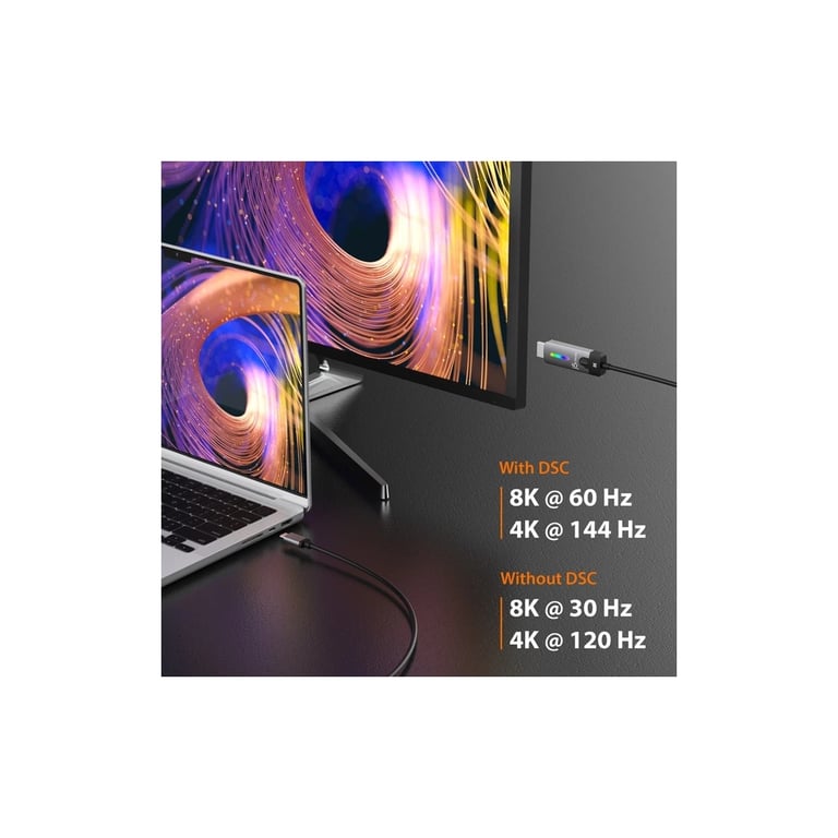 Кабель мультимедійний USB-C to HDMI M 1.8m 8K 60Hz LED RGB J5create (JCC157-N) - фото 6