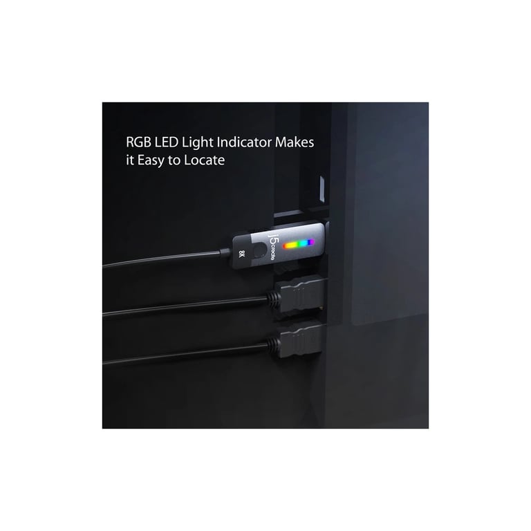 Кабель мультимедійний USB-C to HDMI M 1.8m 8K 60Hz LED RGB J5create (JCC157-N) - фото 7