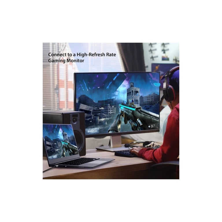 Кабель мультимедійний USB-C to HDMI M 1.8m 8K 60Hz LED RGB J5create (JCC157-N) - фото 8