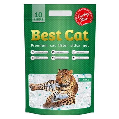Наповнювач для туалету Best Cat Green Apple Силікагелевий 10 л (4820281500381) - фото 1