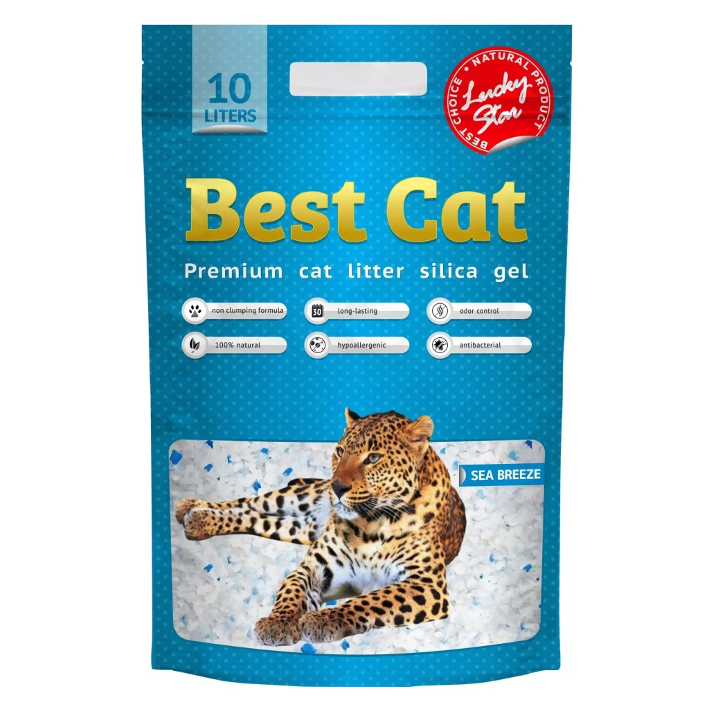 Наповнювач для туалету Best Cat Blue Силікагелевий 10 л (4820281500404) - фото 1