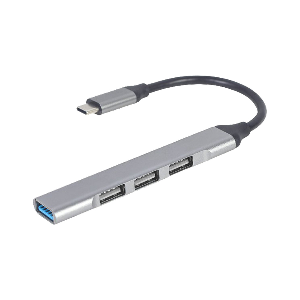 Концентратор Gembird USB-C to 1xUSB 3.1 + 3xUSB 2.0 silver (UHB-CM-U3P1U2P3-03) - фото 1 Концентратор Gembird USB-C to 1xUSB 3.1 + 3xUSB 2.0 silver (UHB-CM-U3P1U2P3-03) - фото 1