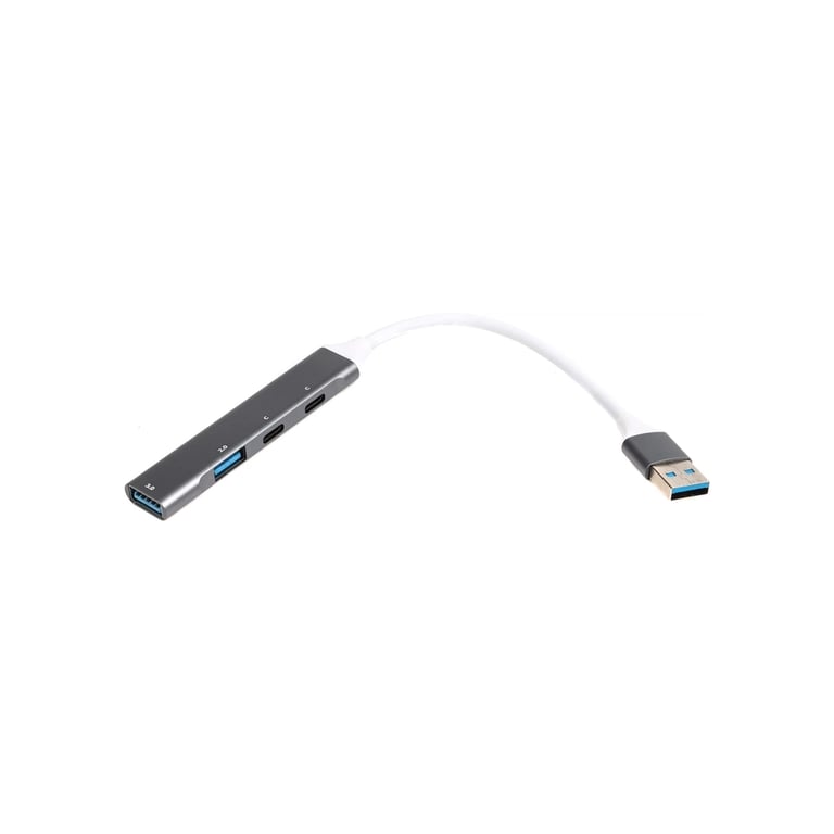 Концентратор Maxxter USB 3.0 to 1xUSB 3.0 + 1xUSB 2.0 + 2xUSB-C (HU3A-4P-03) - фото 2