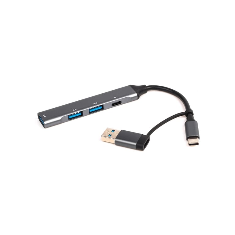 Концентратор Maxxter USB-C + USB-A to 1xUSB 3.0 + 2xUSB 2.0 + 1xUSB-C (HU3C-4P1CN-01) - фото 3