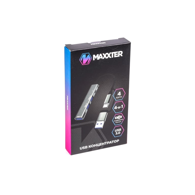 Концентратор Maxxter USB-C + USB-A to 1xUSB 3.0 + 2xUSB 2.0 + 1xUSB-C (HU3C-4P1CN-01) - фото 5