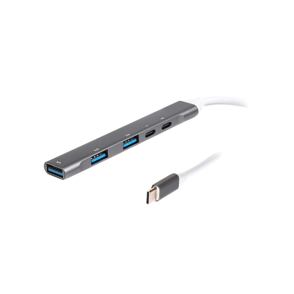 Концентратор Maxxter USB-C to 1xUSB 3.0 + 2xUSB 2.0 + 1xUSB-C PD100W + 1xUSB-C (HU3C-4P1PD-01) Концентратор Maxxter USB-C to 1xUSB 3.0 + 2xUSB 2.0 + 1xUSB-C PD100W + 1xUSB-C (HU3C-4P1PD-01)