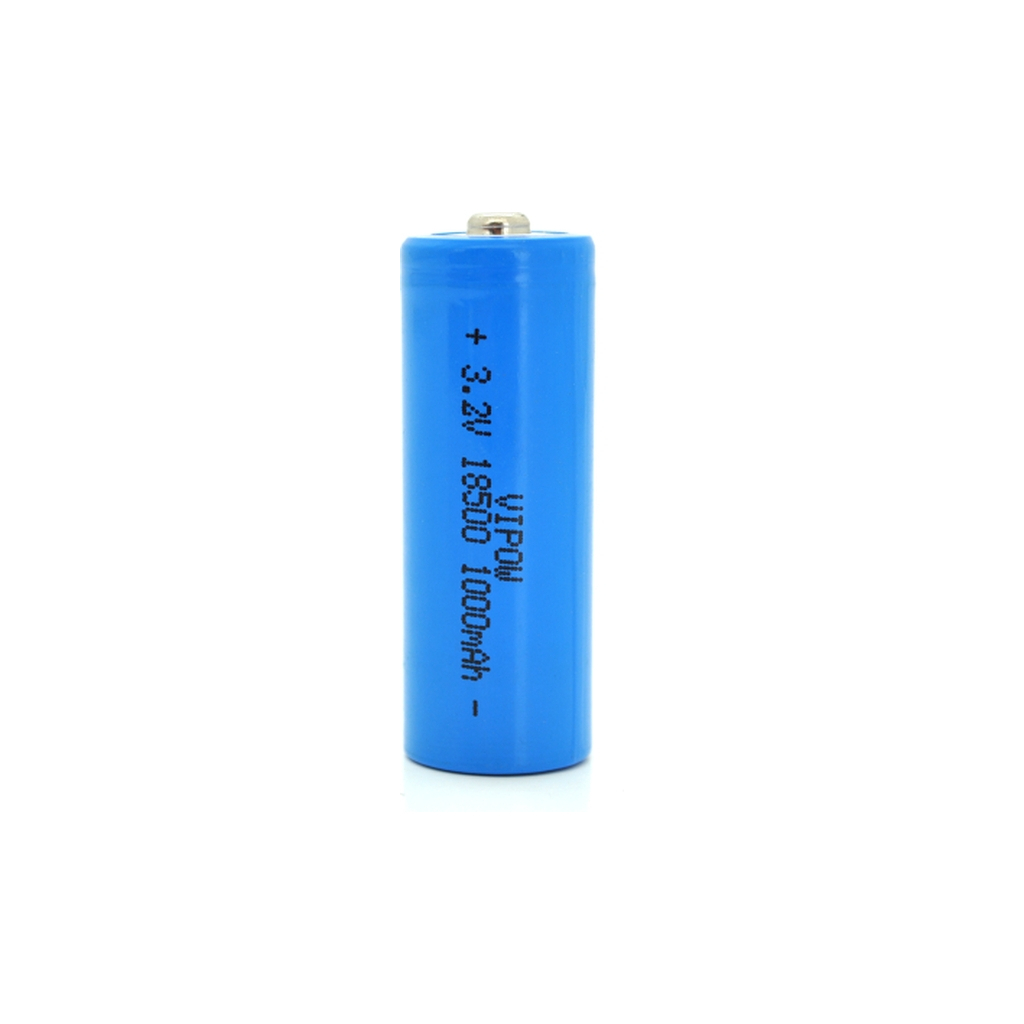 Акумулятор 18500 1000mAh, LiFePO4, TipTop, 3.2V, Blue Vipow (IFR18500-600mAhTT) - фото 1
