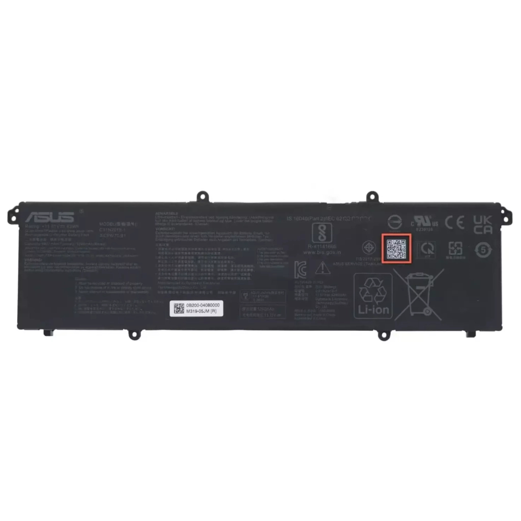 Акумулятор до ноутбука Asus VivoBook X521 C31N2019, 5427mAh (63Wh), 3cell, 11.61V, Li-Pol AlSoft (A71137) - фото 1