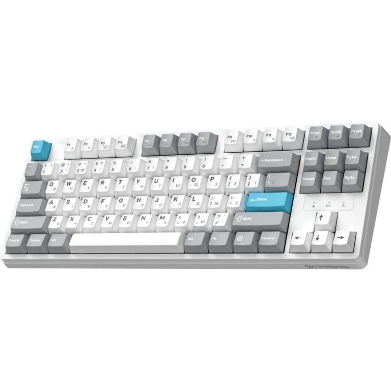Клавіатура GamePro Asgard Ragnar Wireless/Bluetooth/USB UA White (MK285WH) - фото 2