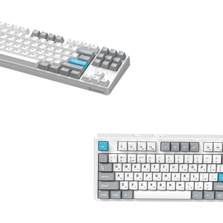 Клавіатура GamePro Asgard Ragnar Wireless/Bluetooth/USB UA White (MK285WH) - фото 4