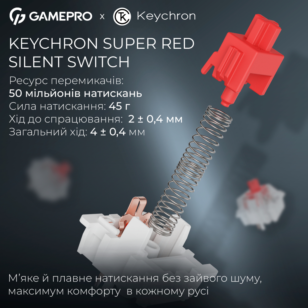 Клавіатура GamePro Asgard Ragnar Wireless/Bluetooth/USB UA White (MK285WH) - фото 7 Клавіатура GamePro Asgard Ragnar Wireless/Bluetooth/USB UA White (MK285WH) - фото 7