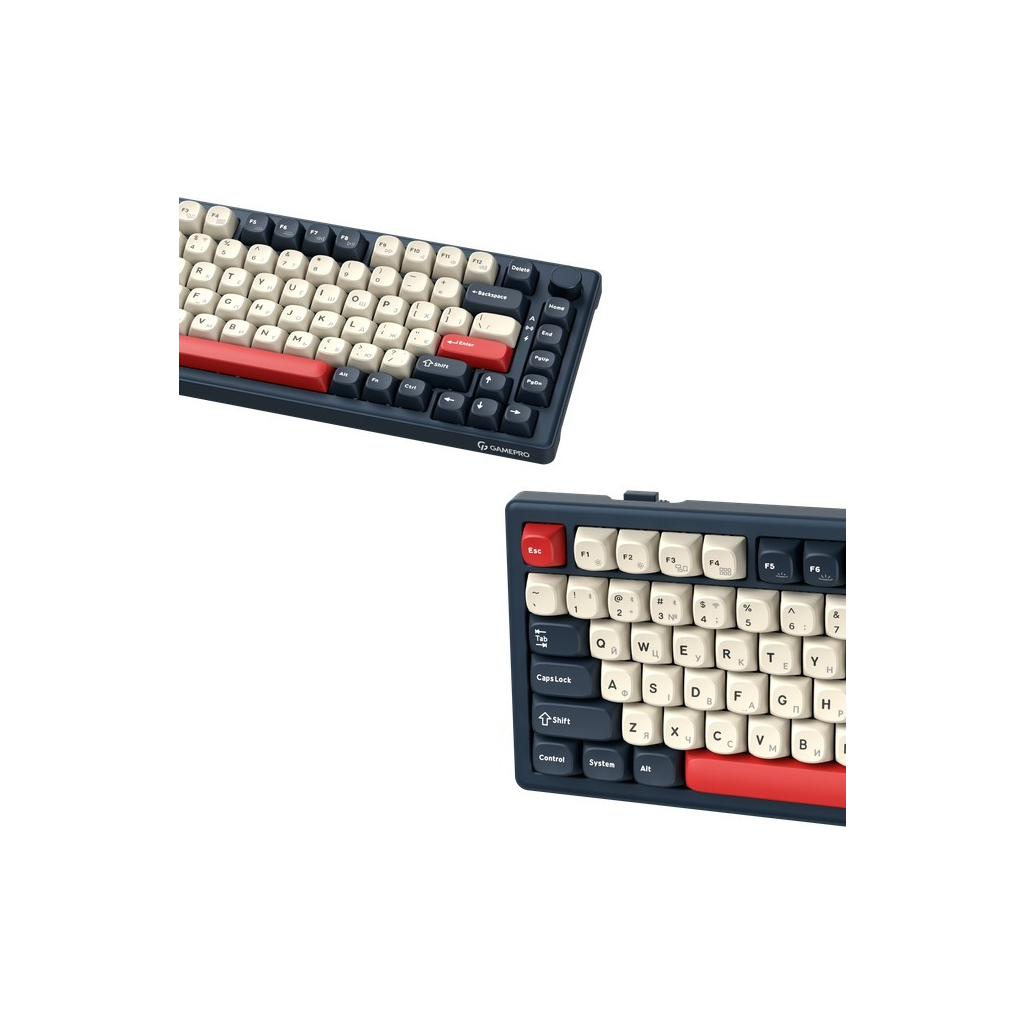 Клавіатура GamePro Asgard Yord Wireless/Bluetooth/USB UA Blue (MK266BL) - фото 6 Клавіатура GamePro Asgard Yord Wireless/Bluetooth/USB UA Blue (MK266BL) - фото 6