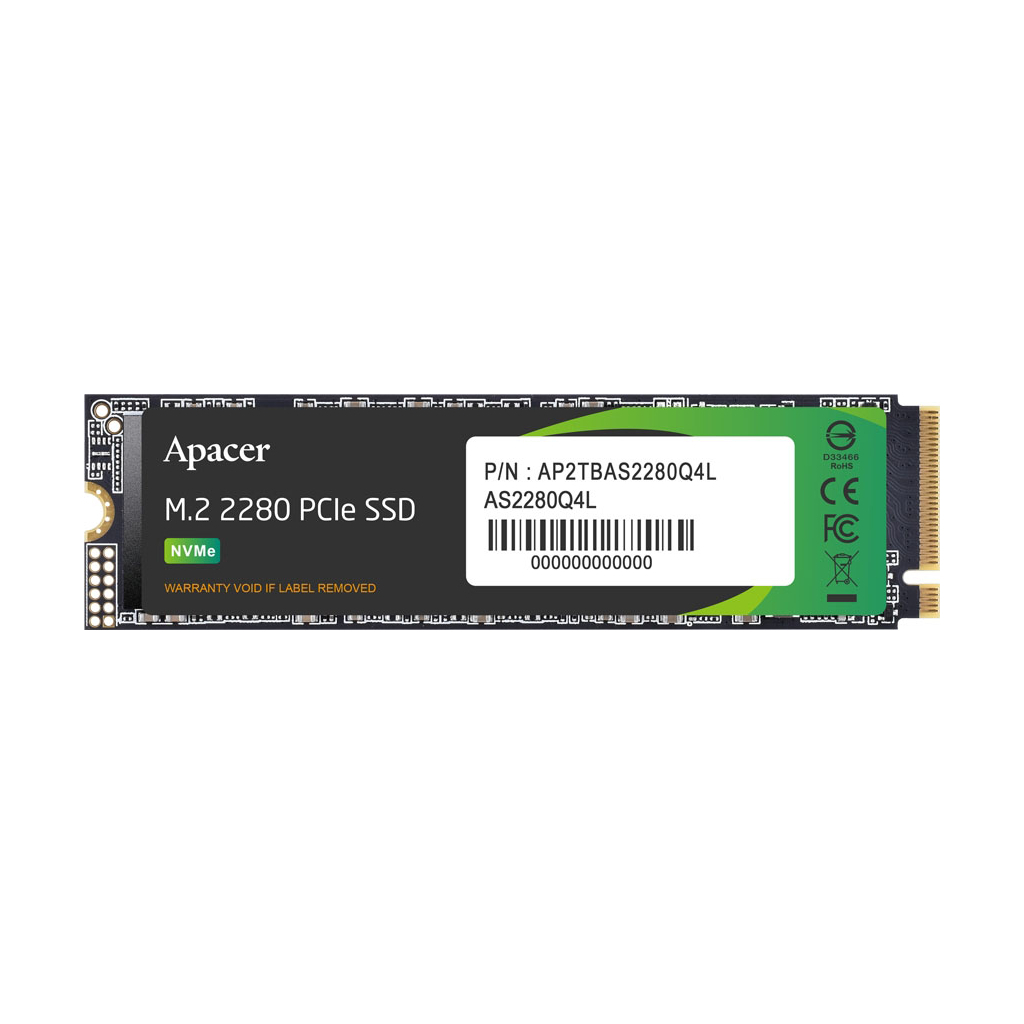 Накопичувач SSD M.2 2280 256GB Apacer (AP256GAS2280Q4L-1) Накопичувач SSD M.2 2280 256GB Apacer (AP256GAS2280Q4L-1)