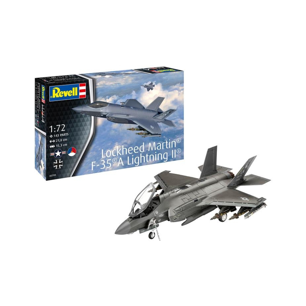 Збірна модель Revell Літак Lockheed Martin F-35A Lightning II, рівень 4, 1:72 (RVL-03799) Збірна модель Revell Літак Lockheed Martin F-35A Lightning II, рівень 4, 1:72 (RVL-03799)