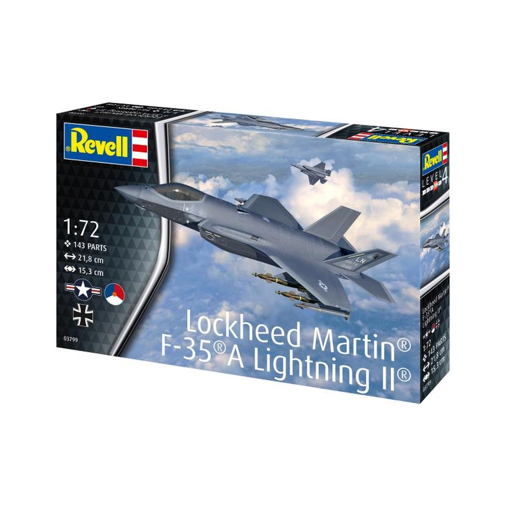 Збірна модель Revell Літак Lockheed Martin F-35A Lightning II, рівень 4, 1:72 (RVL-03799) - фото 10 Збірна модель Revell Літак Lockheed Martin F-35A Lightning II, рівень 4, 1:72 (RVL-03799) - фото 10