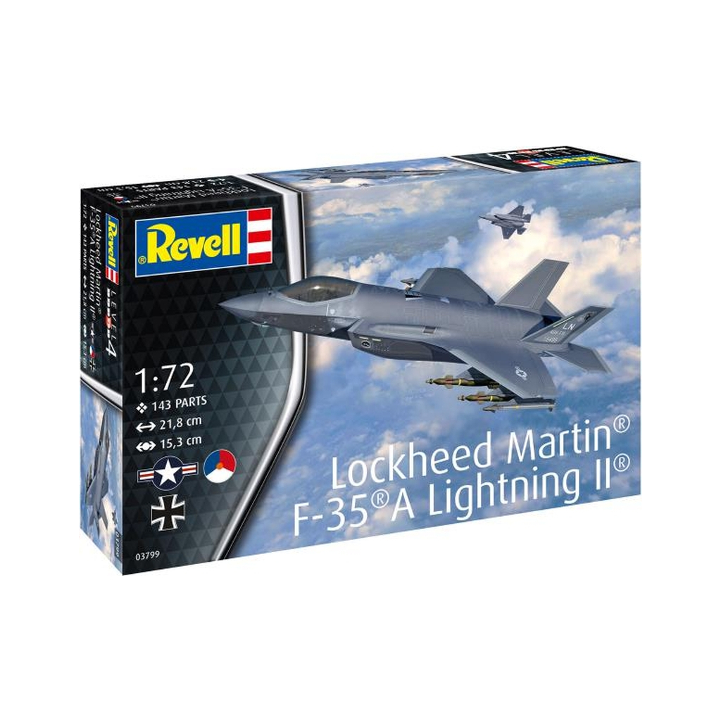 Збірна модель Revell Літак Lockheed Martin F-35A Lightning II, рівень 4, 1:72 (RVL-03799) - фото 8 Збірна модель Revell Літак Lockheed Martin F-35A Lightning II, рівень 4, 1:72 (RVL-03799) - фото 8