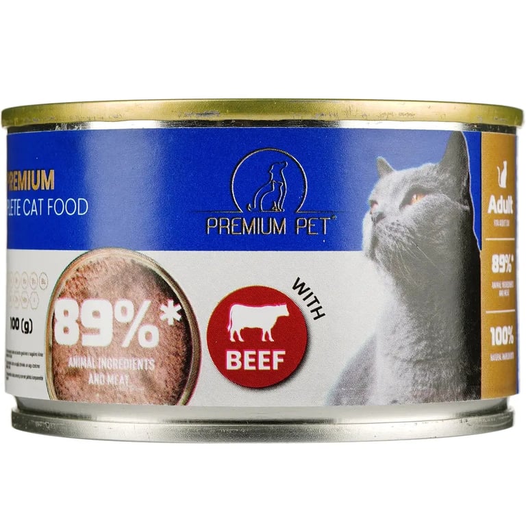 Паштет для котів PREMIUM PET з яловичиною 100 г (4820255191812) - фото 2