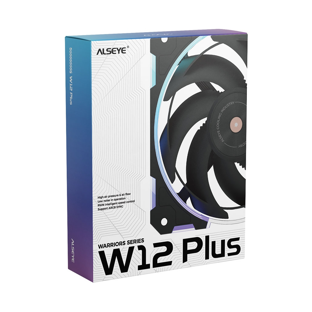 Кулер до корпусу Alseye W12-Plus-B ((Forward Blades) (AS.04.07.0066) - фото 7 Кулер до корпусу Alseye W12-Plus-B ((Forward Blades) (AS.04.07.0066) - фото 7