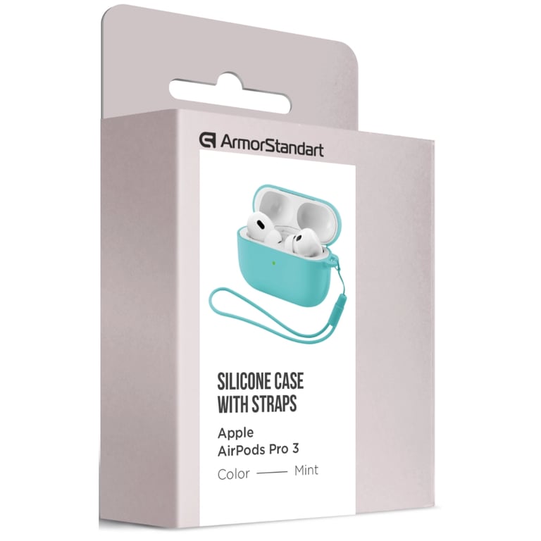Чохол для навушників Armorstandart Silicone Case для Apple Airpods Pro 3 Mint (ARM88296) - фото 2