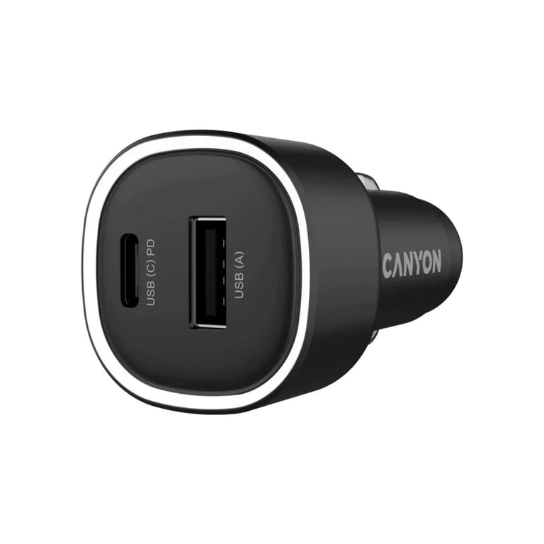 Зарядний пристрій Canyon 1xUSB + 1xUSB-C PD48W black (CNE-CCABR3AC) - фото 1