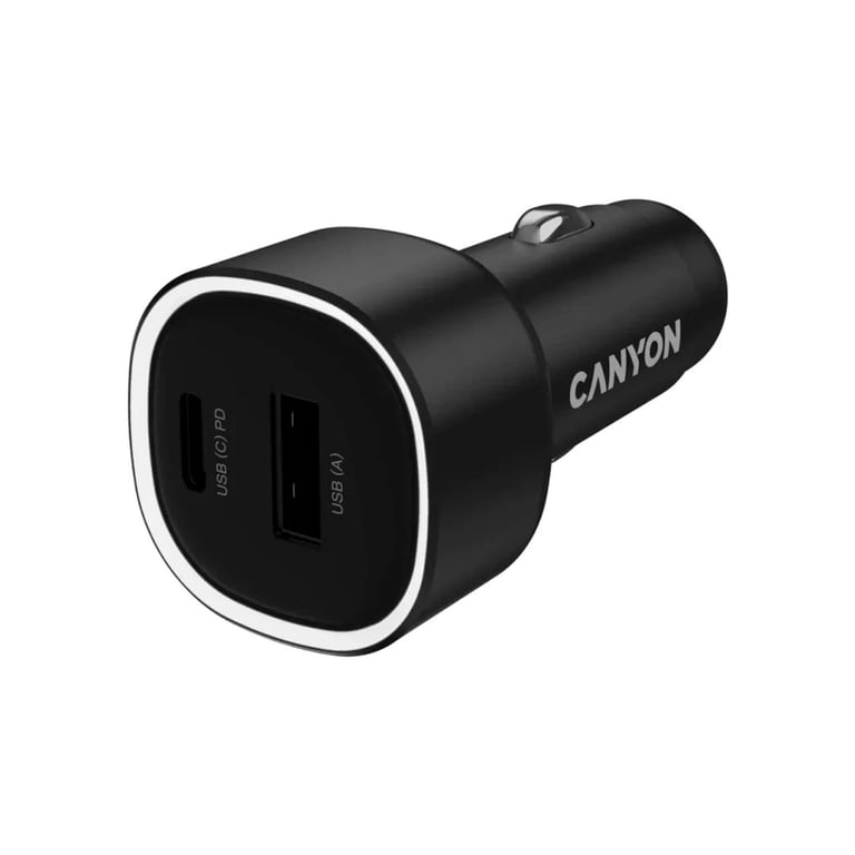 Зарядний пристрій Canyon 1xUSB + 1xUSB-C PD48W black (CNE-CCABR3AC) - фото 2