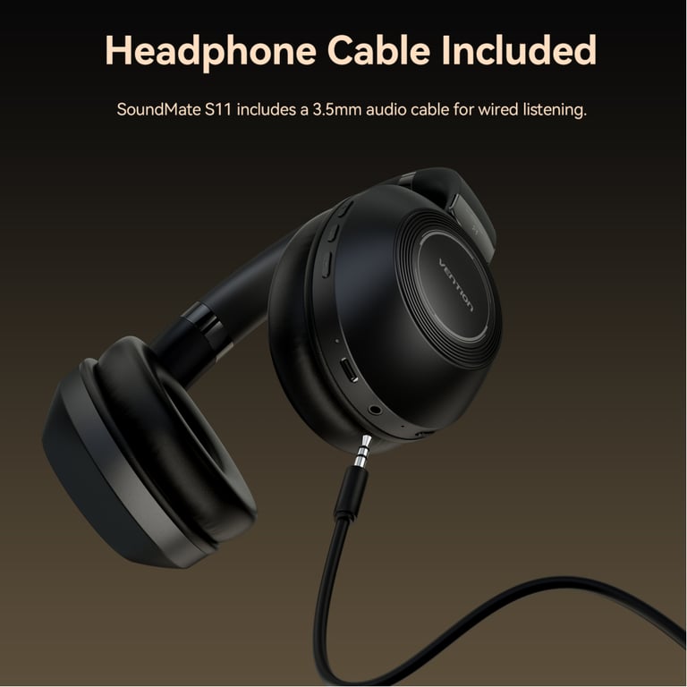 Навушники Vention S11 SoundMate Wireless Black (NBBB0) - фото 8